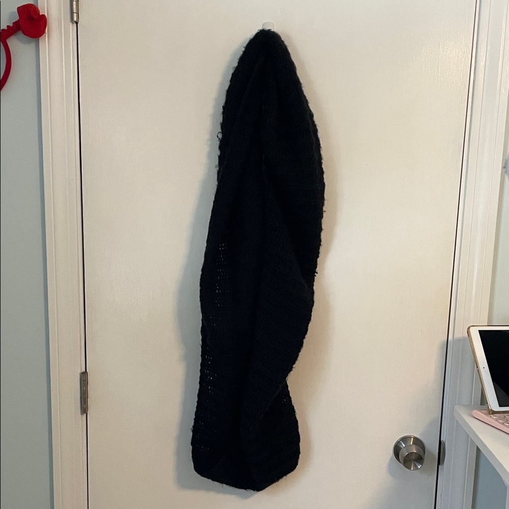 Black Knit Infinity Scarf